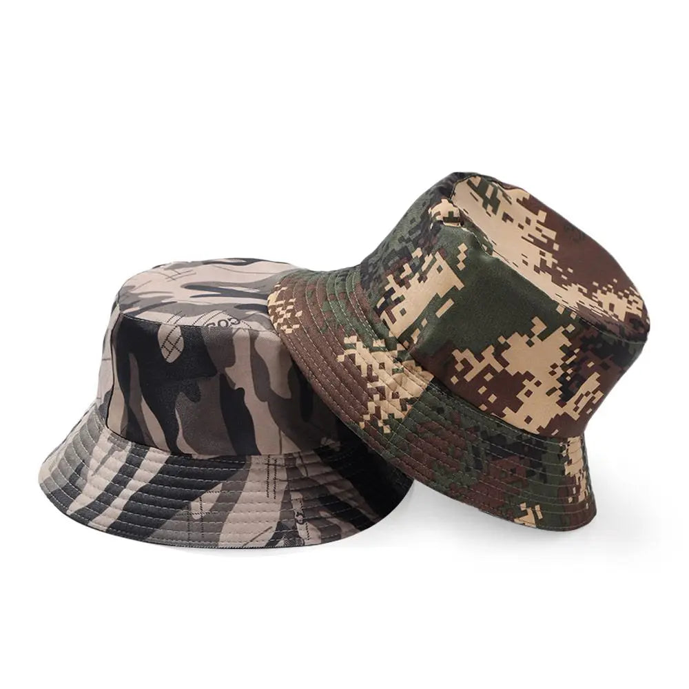 Camouflage Foldable Wide Brim Bucket Hat