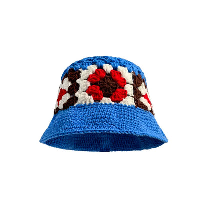 Women Hollow Flower Crochet Autumn Winter Bucket Hat