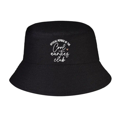 Cool Auntie Club Text Graphic Bucket Hat