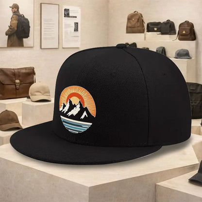 Mountain Sunset Graphic Unisex Snapback Cap