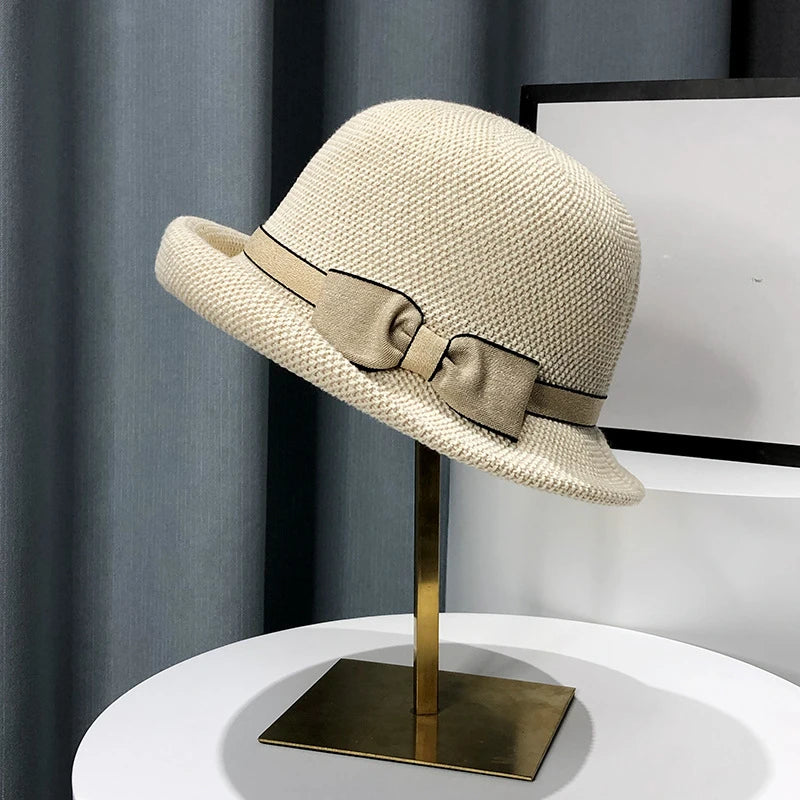 Japanese Bow Bucket Hat Women