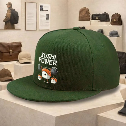 Sushi Power Weightlifting Street Style Snapback Cap
