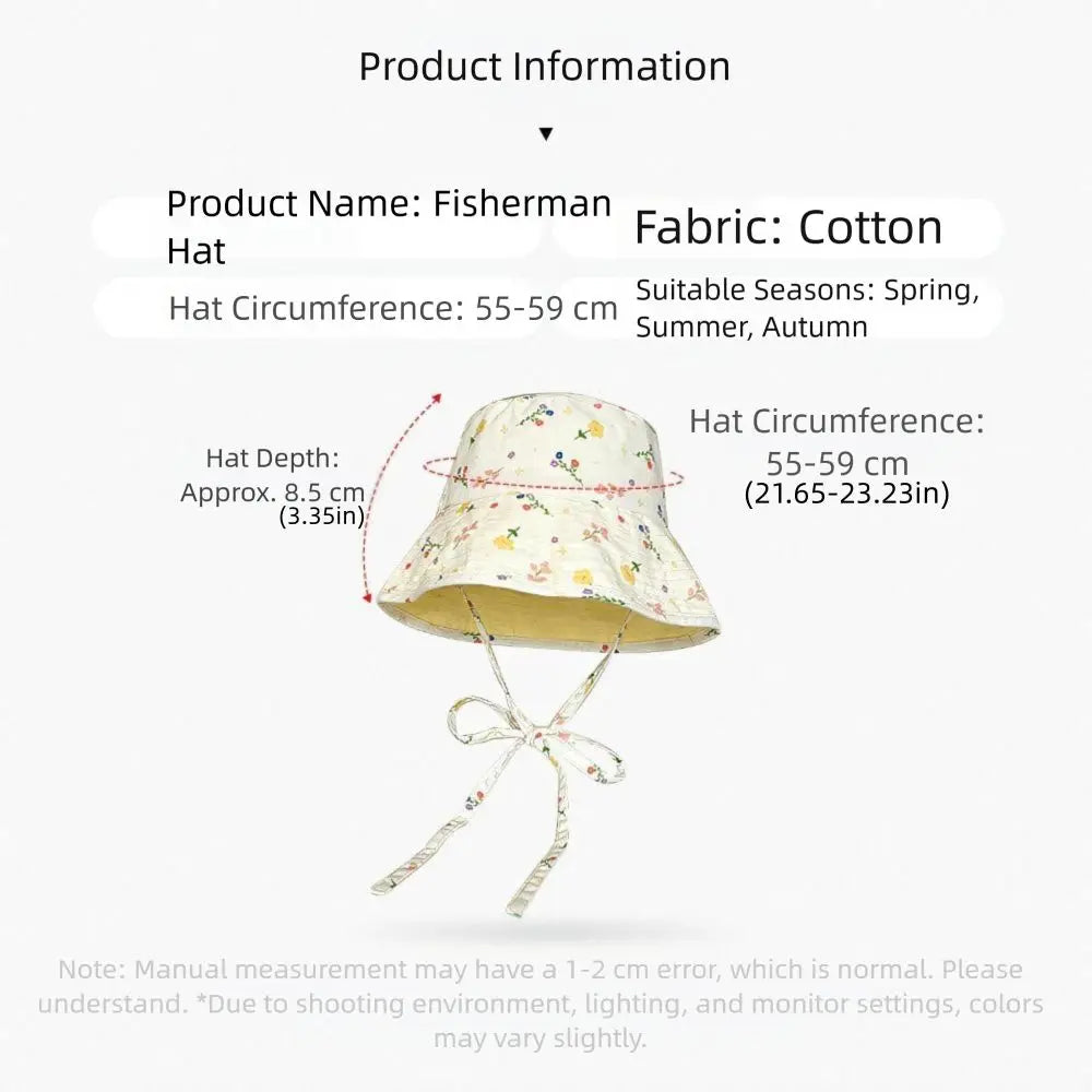 Floral Print Reversible Sun Protection Bucket Hat
