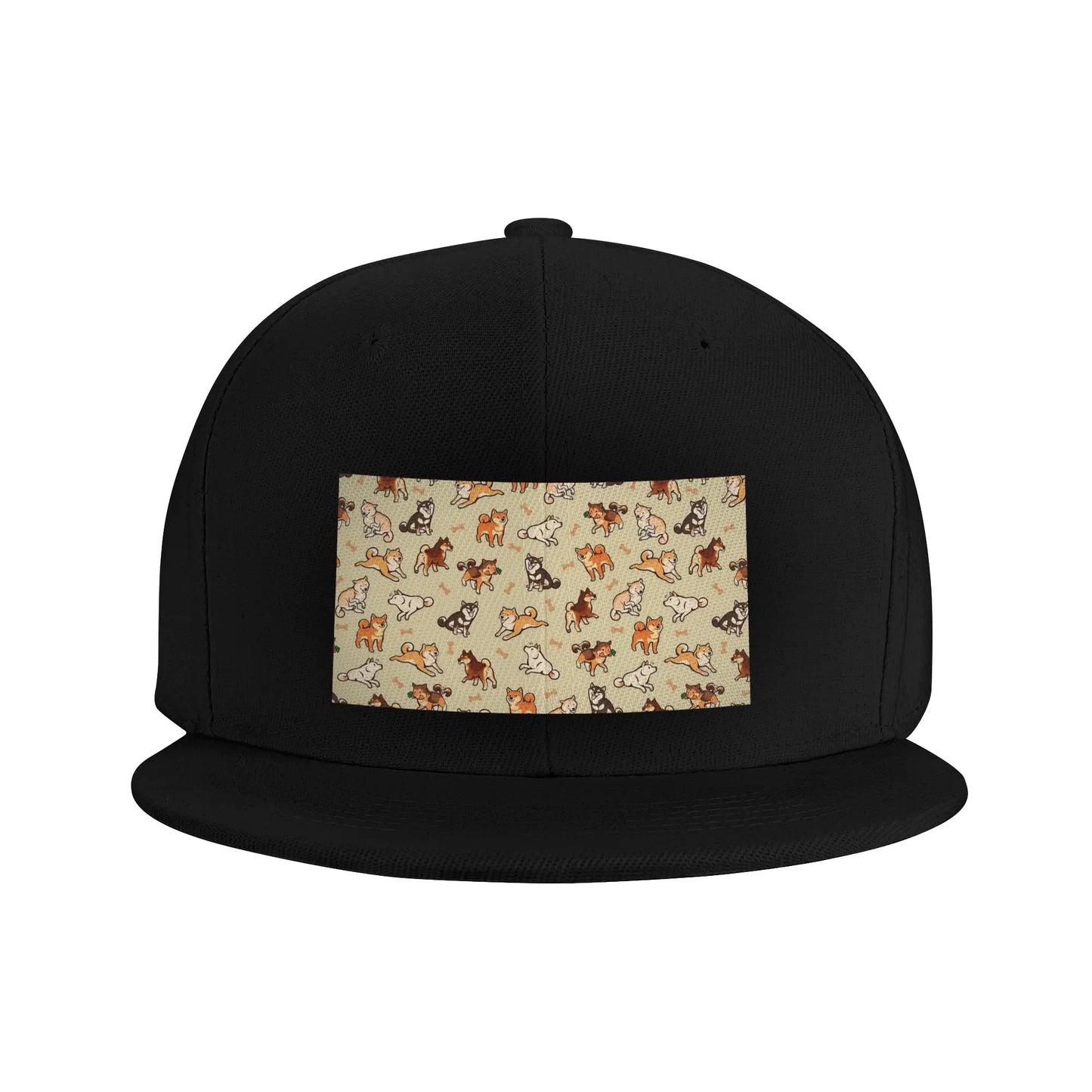 Cute Shiba Inu Dogs Cream Casual Snapback Cap