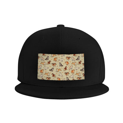 Cute Shiba Inu Dogs Cream Casual Snapback Cap