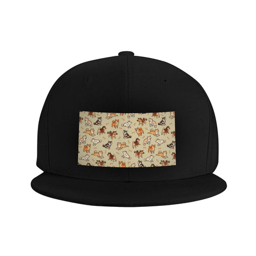 Cute Shiba Inu Dogs Cream Casual Snapback Cap