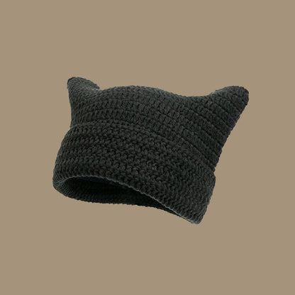 Little Devil Striped Cat Ear Bucket Hat