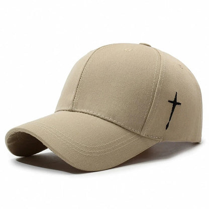 Water Drop Cross Embroidered Snapback Baseball Cap