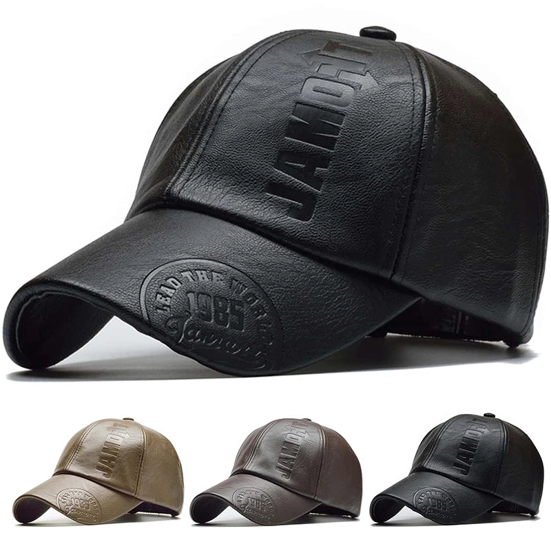 PU Leather Baseball Cap
