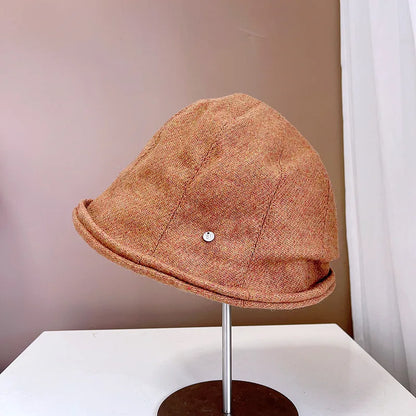 Japanese Retro Wool Crimped Bucket Hat