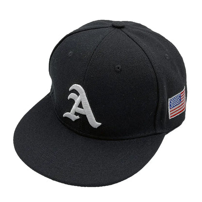 Unisex Gothic Letter American Flag HipHop Hats