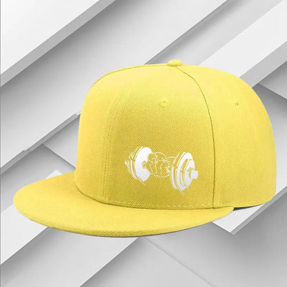 Dumbbell Fist Print Street Style Snapback Cap