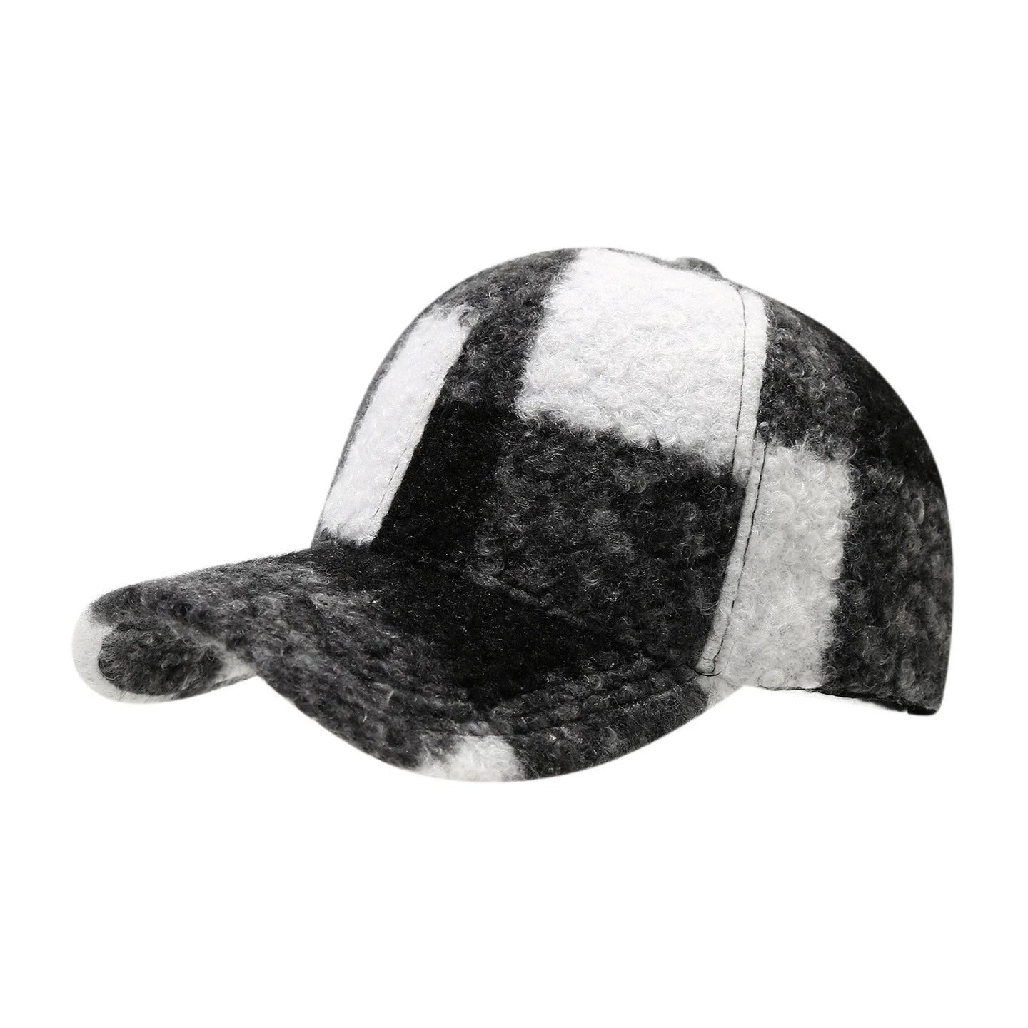 Unisex Plaid Patchwork Baseball Cap