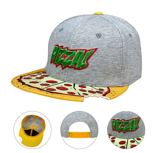 Pizza Embroidered Hip Hop Baseball Cap