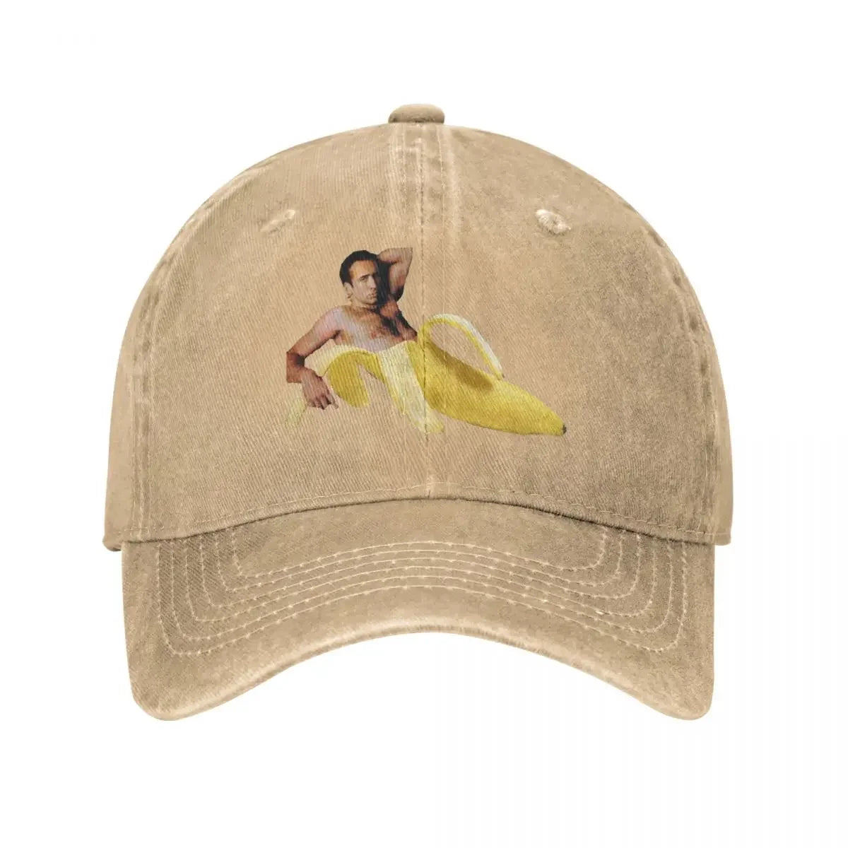 Nicolas Cage Banana Ponytail Baseball Cap
