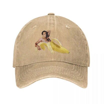 Nicolas Cage Banana Ponytail Baseball Cap