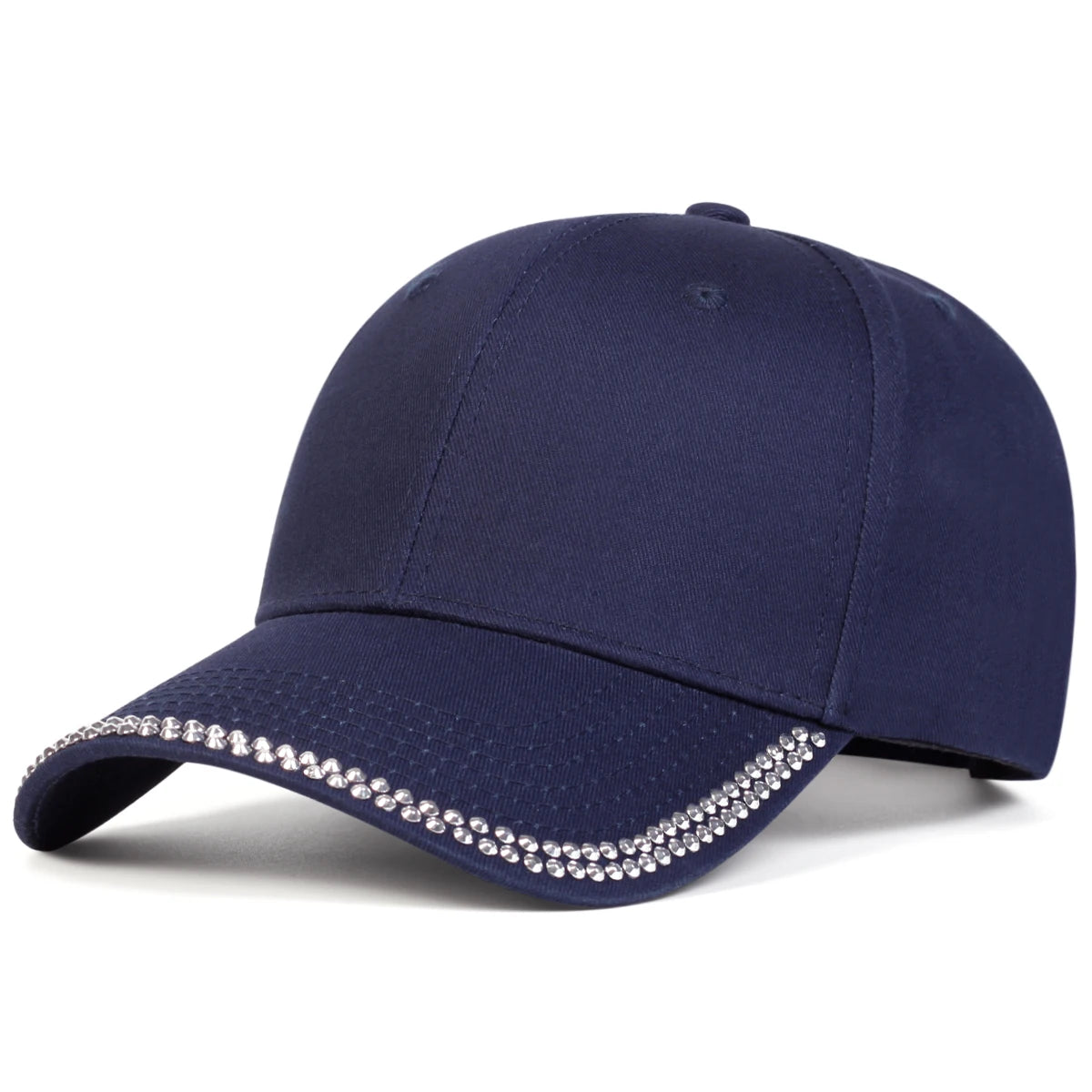 Unisex Diamond Studded Brim Baseball Cap