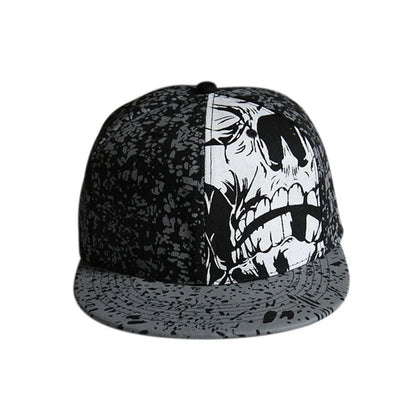 Graffiti Print Flat Brim Hip Hop Cap