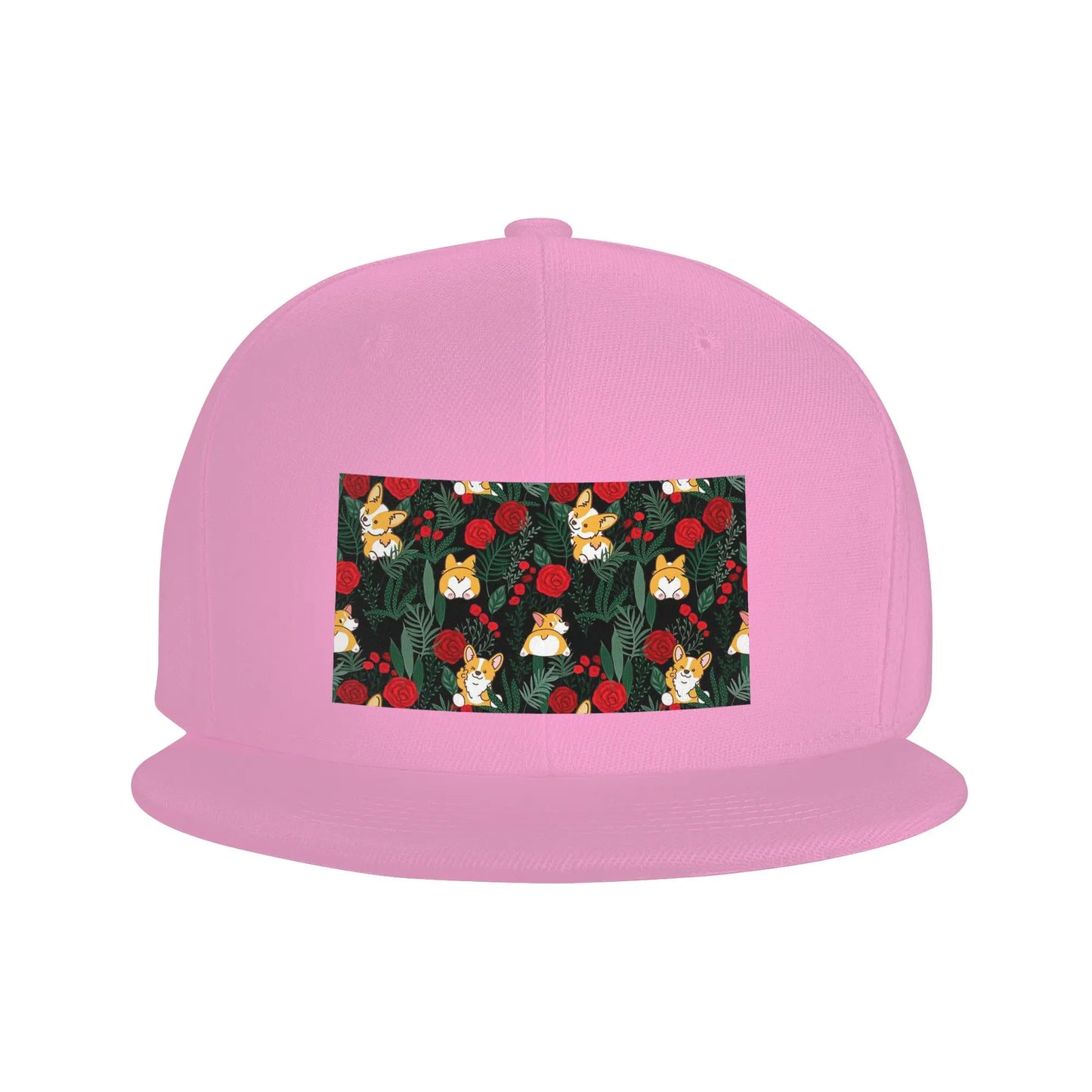 Corgi Dog Garden Scene Breathable Snapback Cap