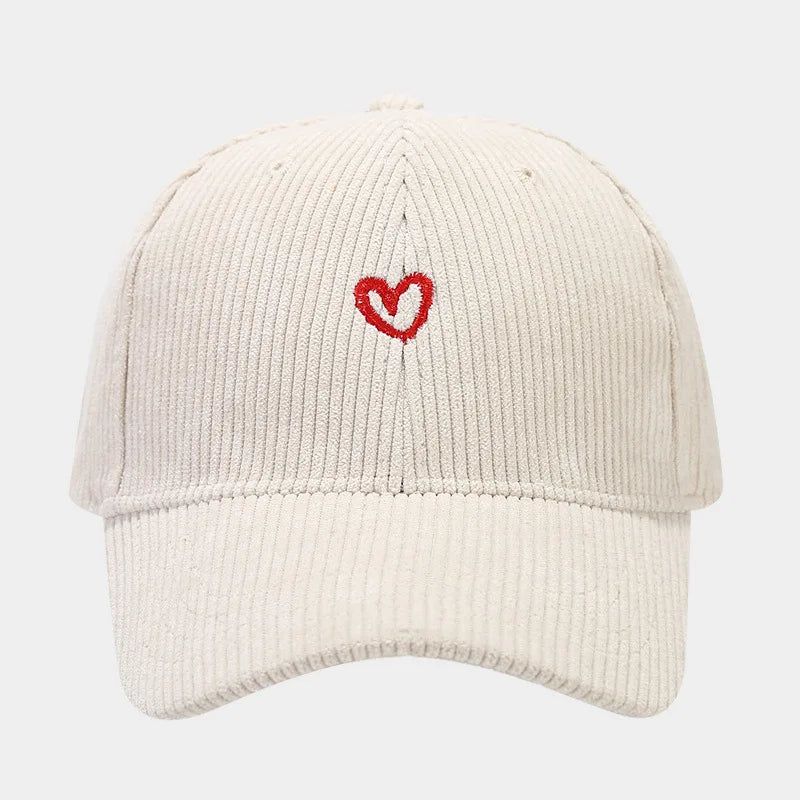 Little Love Corduroy Embroidered Baseball Cap