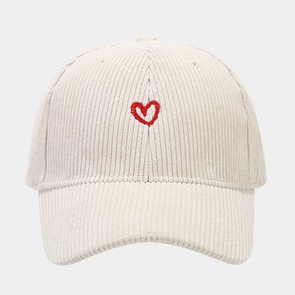Little Love Corduroy Embroidered Baseball Cap