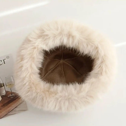 Fluffy Fur Winter Bucket Hat
