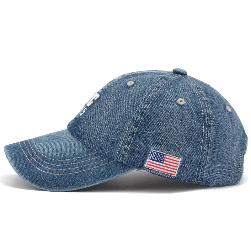 Summer Fishing Embroidered Letter Sun Baseball Cap