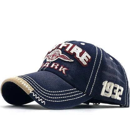 Men Hip Hop Rock Snapback Hat School Jeans Letter Printed