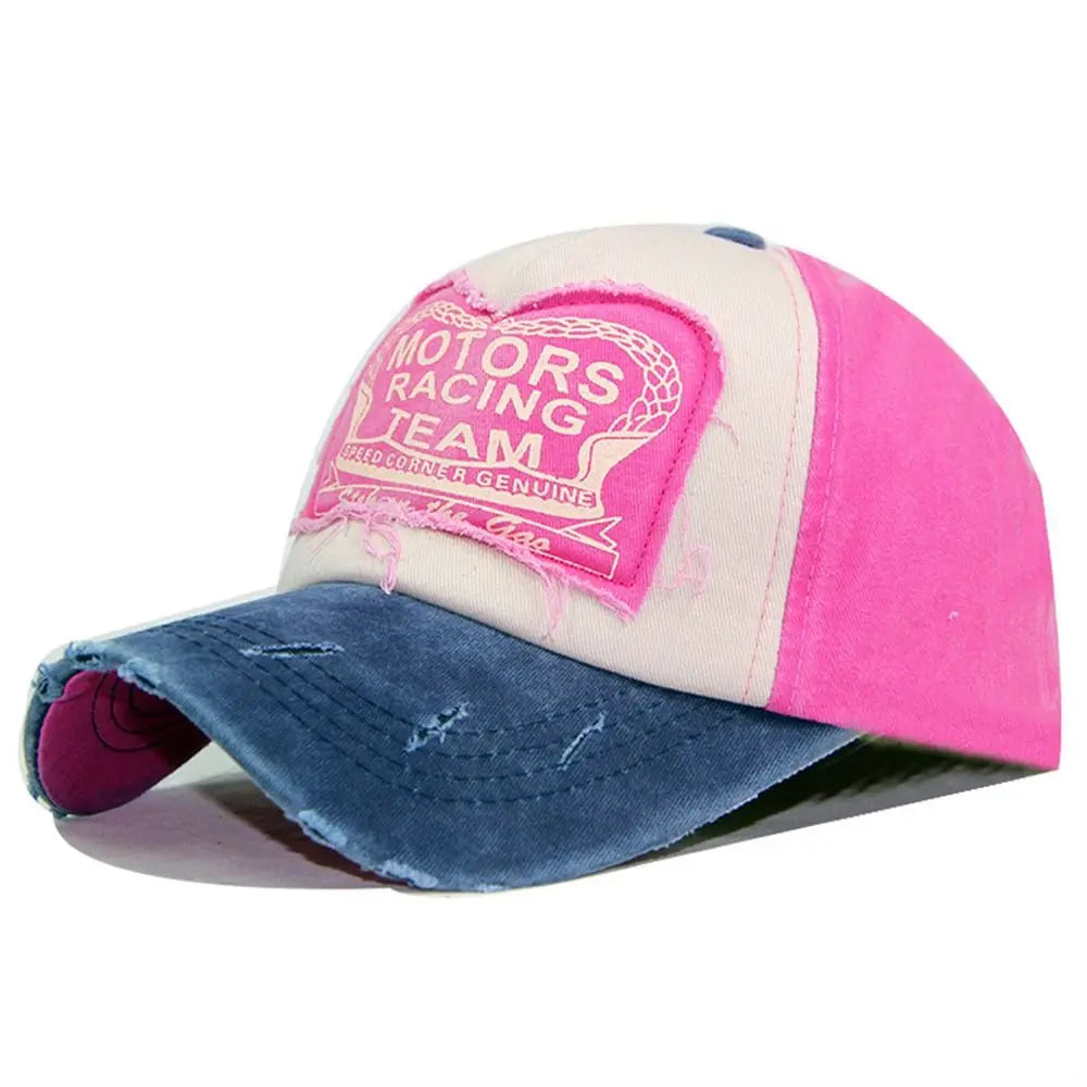 Multicolor Letter Patchwork Baseball Cap