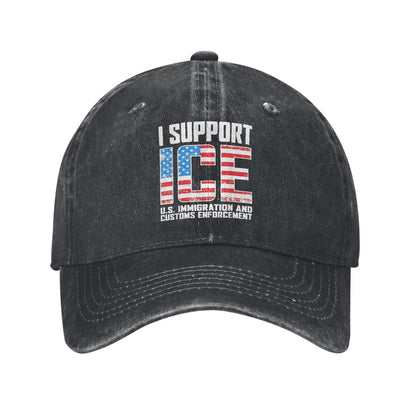 I Support ICE Trucker Adjustable Baseball Cap