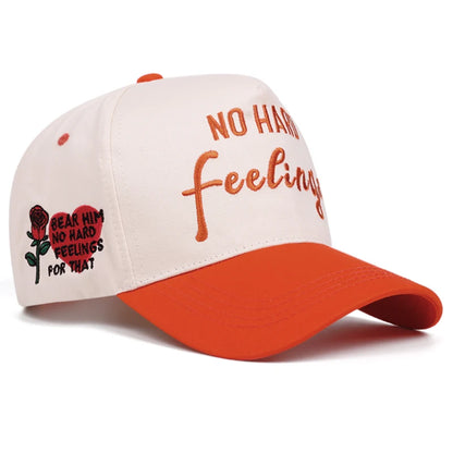No Hard Rose Letter Embroidery Baseball Cap