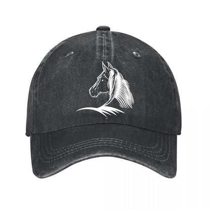 Vintage Horse Washed Cotton Adjustable Baseball Cap