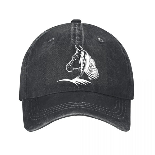 Vintage Horse Washed Cotton Adjustable Baseball Cap