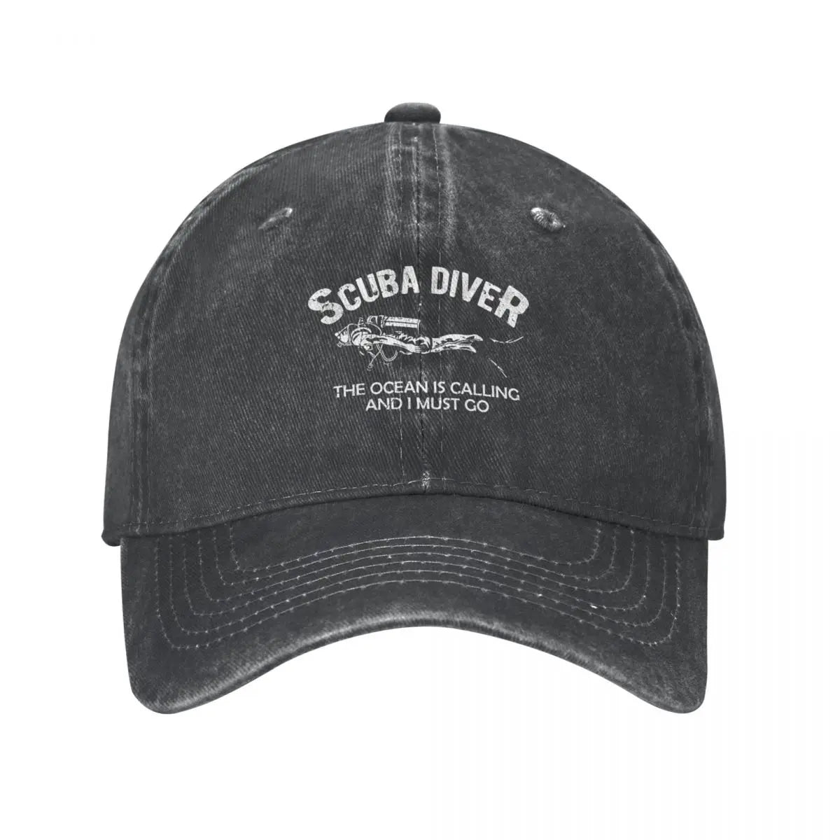 Vintage Washed Scuba Diving Cotton Baseball Cap