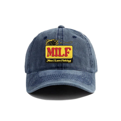 Man I Love Fishing Vintage Baseball Cap