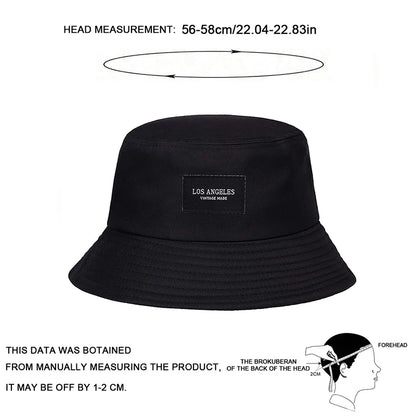 Unisex LOS ANGELES Letter Sticker Bucket Hats