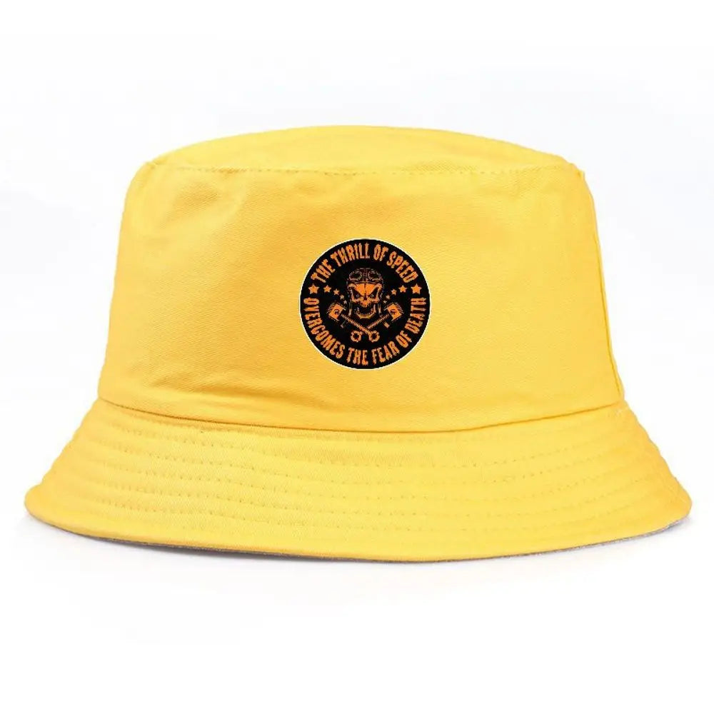 Unisex Skull Print Summer Bucket Hat