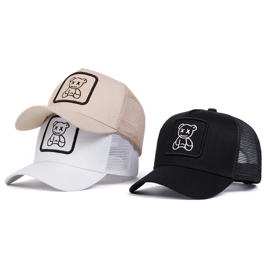 Unisex Little Bear Embroidered Adjustable Baseball Cap