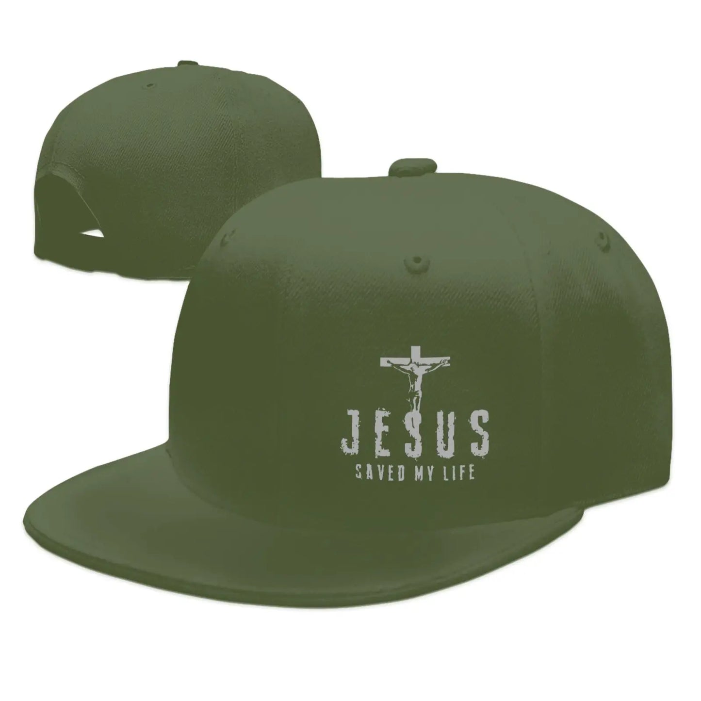 Jesus Saved My Life Cross Snapback Cap