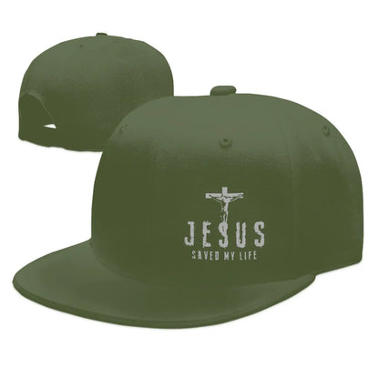 Jesus Saved My Life Cross Snapback Cap