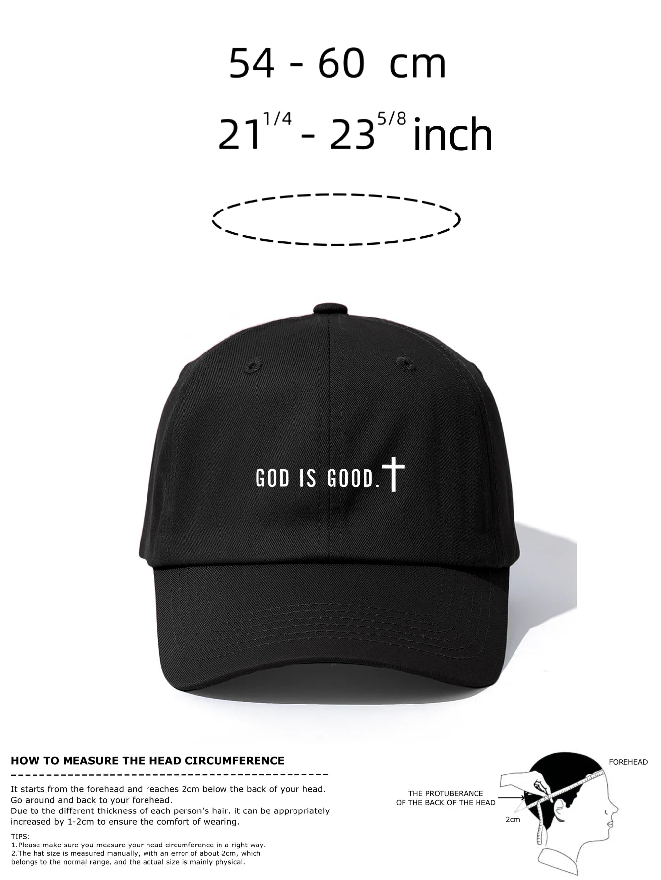 God Is Good Print Baseball Cap