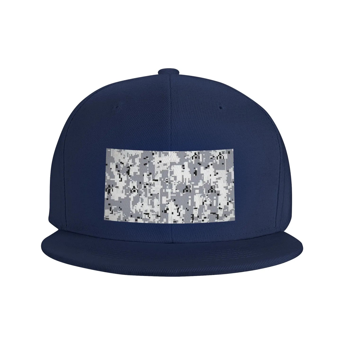 Black White Camouflage Snapback Cap