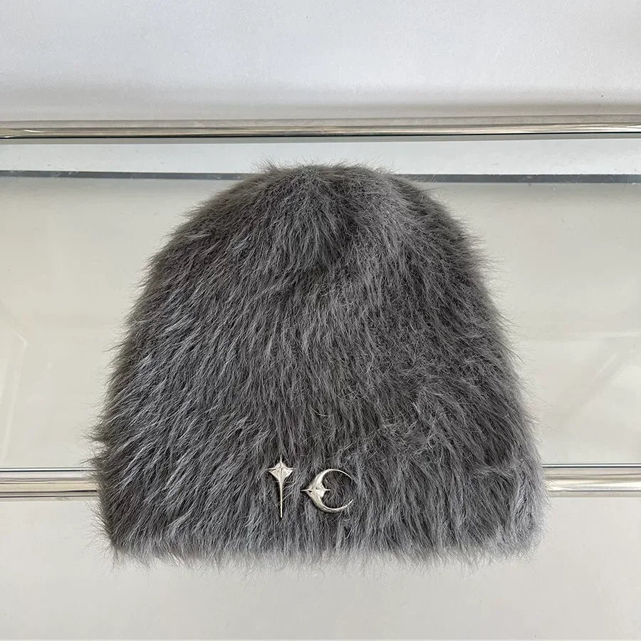 High Street Metal Decor Knit Bucket Hat