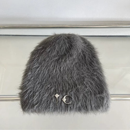 High Street Metal Decor Knit Bucket Hat