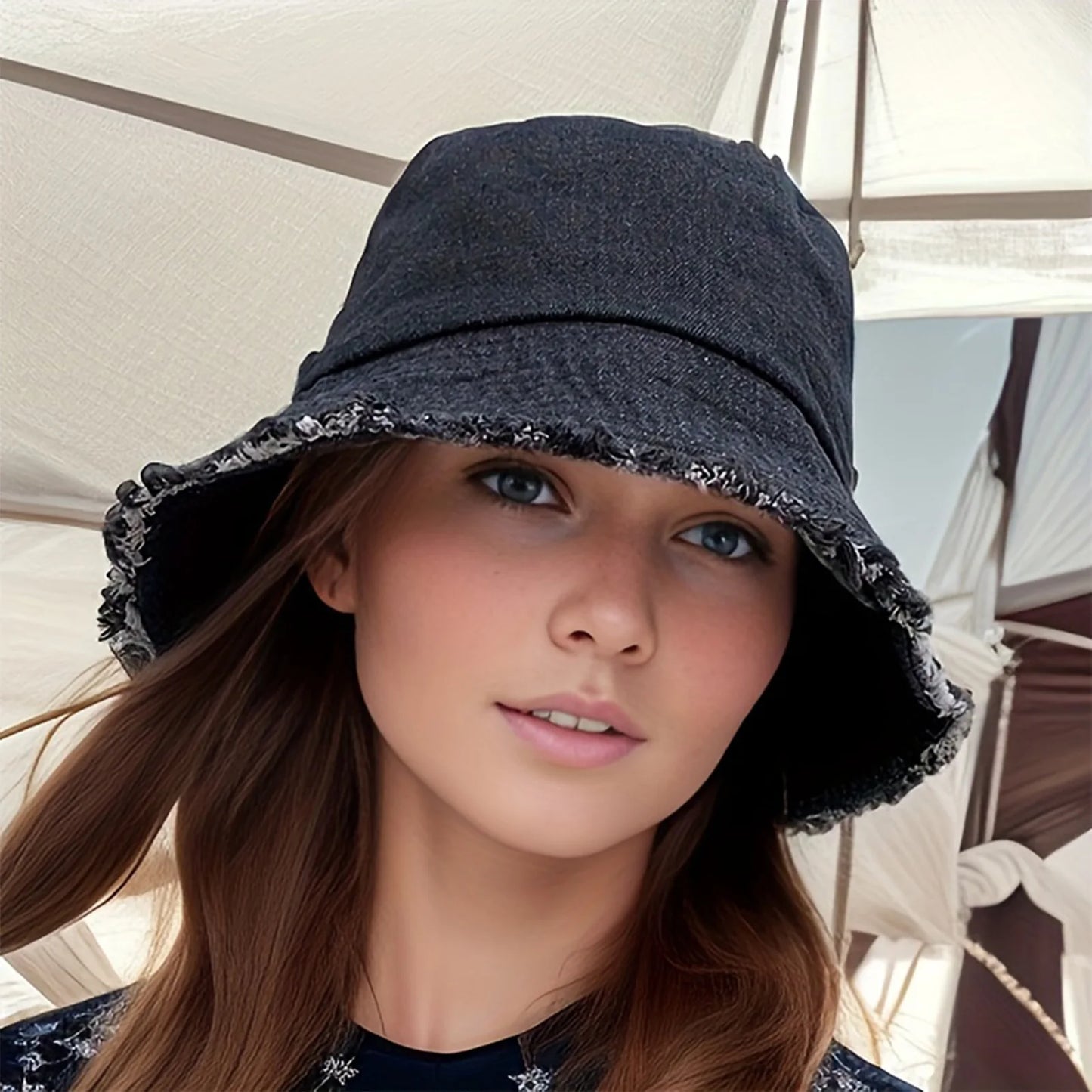 Trendy Summer Denim Bucket Hat