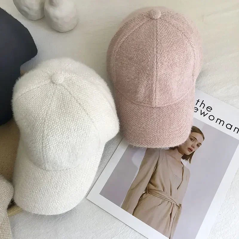 Plush Solid Color Hip Hop Snapback Cap