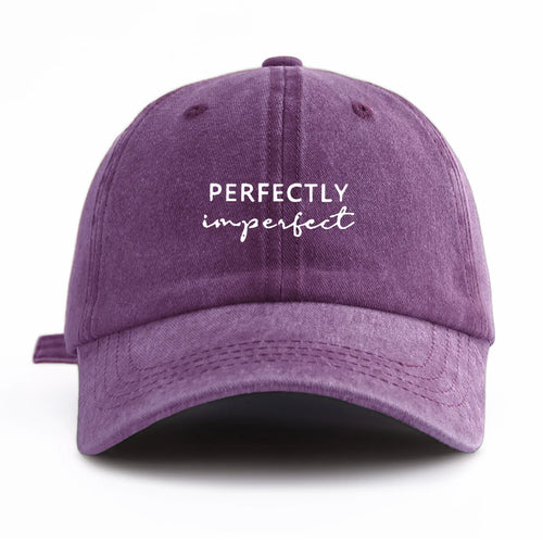 PERIMPFCT Print Minimalist Retro Washed Baseball Cap