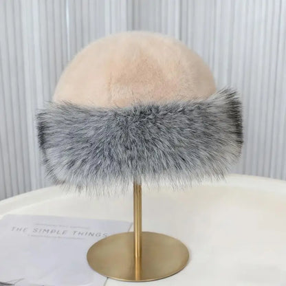 Winter Plush Fur Earflap Bucket Hat