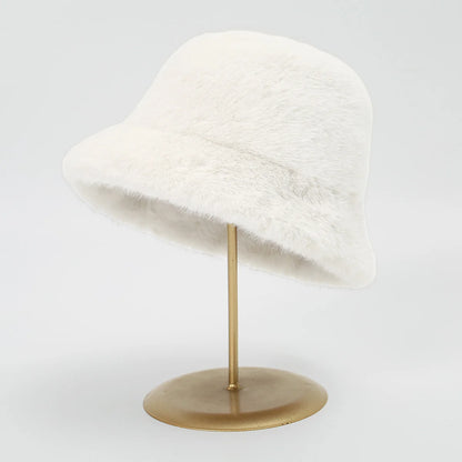 Women's Winter Fluffy Plush Bucket Hat