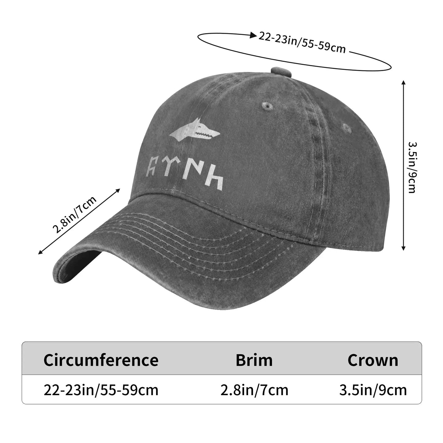 Bozkurt Song Logo Denim Adjustable Baseball Cap